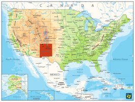 New Mexico, poloha státu – CoJeCo.cz (CC BY-SA 4.0)