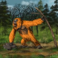 Předpokládaná podoba vyhynulého Gigantophiteca, ilustrace – Sammy33 / Shutterstock