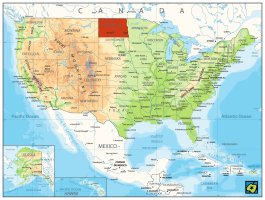 Severní Dakota, poloha státu – CoJeCo.cz (CC BY-SA 4.0)