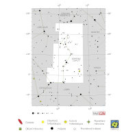 Had (hlava), mapa souhvězdí – International Astronomical Union + Sky & Telescope (CC BY 3.0), česká legenda CoJeCo.cz (CC BY 4.0)