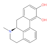 Apomorfin, strukturní vzorec – CoJeCo.cz, CC BY 4.0