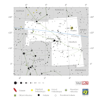 Býk, souhvězdí – International Astronomical Union + Sky & Telescope (CC BY 3.0), česká legenda CoJeCo.cz (CC BY 4.0)