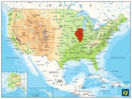 Illinois, poloha státu – CoJeCo.cz (CC BY-SA 4.0)