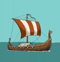 Vikingský drakar – MoreVector/Shutterstock