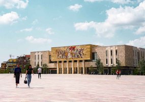 Tirana, Skanderbegovo náměstí, pohled na Národní historické muzeum | Photo by Douglas O on Unsplash